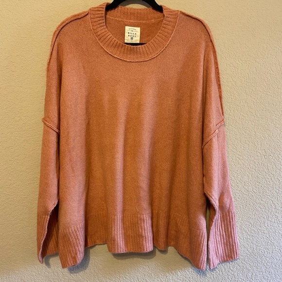 Like “new” Billabong Endless Days Dusty Rose Knit Oversized Sweater small medium - Picture 1 of 5